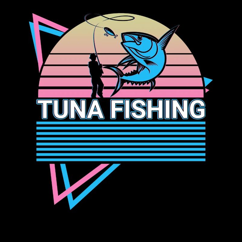Thunfischfang Fischer Retro