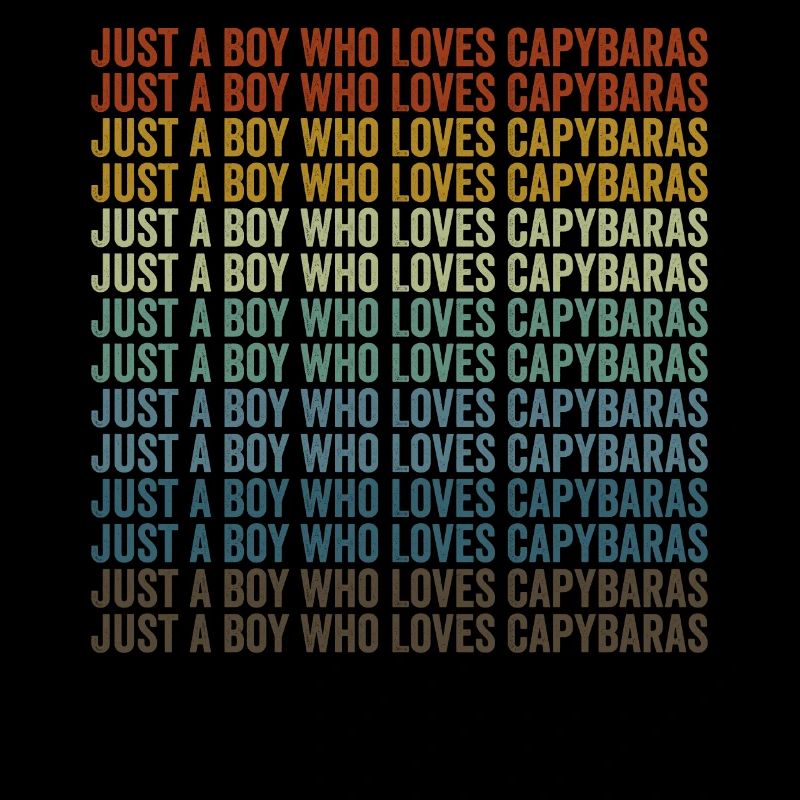 Nur ein Junge, der Capybaras liebt Capybara