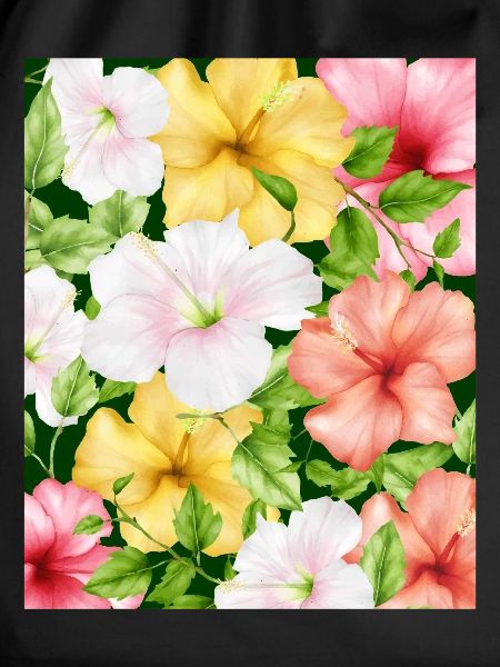 Coconut Girl Aesthetic Hibiscus Pattern