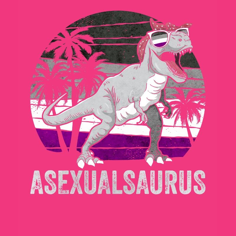 Asexual Pride Ace Flag Dinosaur Trex LGBTQ