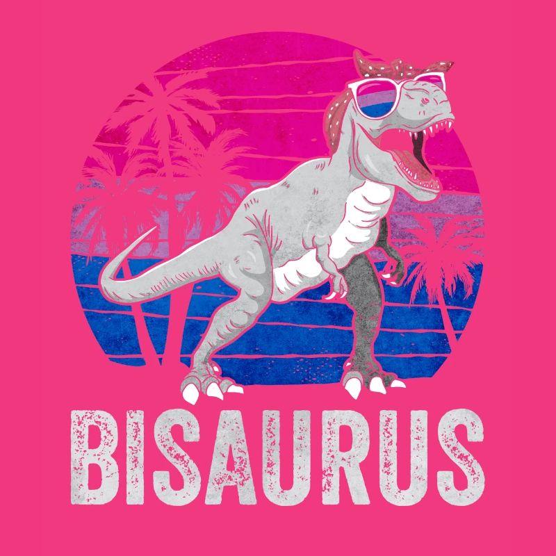 Bi Pride Bisexual Flag Dinosaur Trex LGBTQ