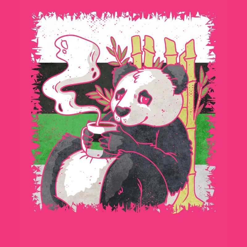 Demiromantic Pride Flag Panda Coffee Sublte