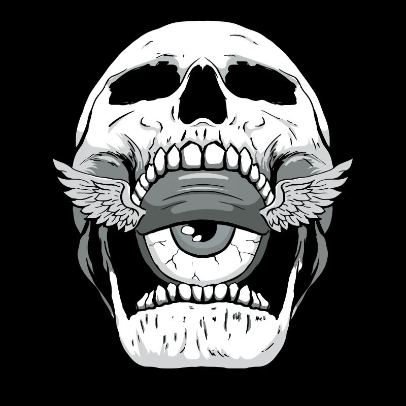 Weirdcore Aesthetic Skull Eyeball