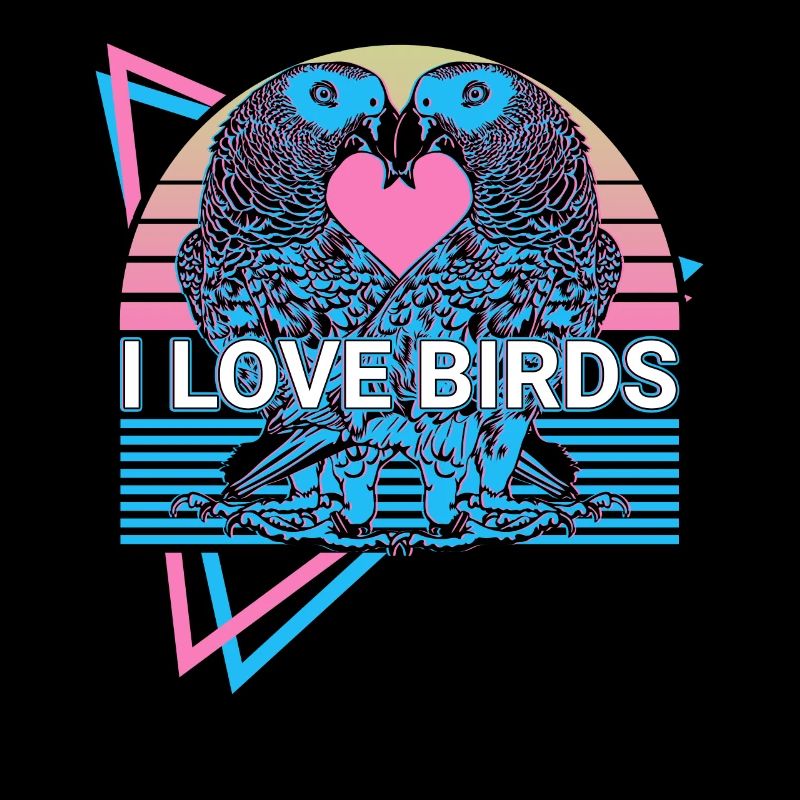 Parakeet Parrot Retro