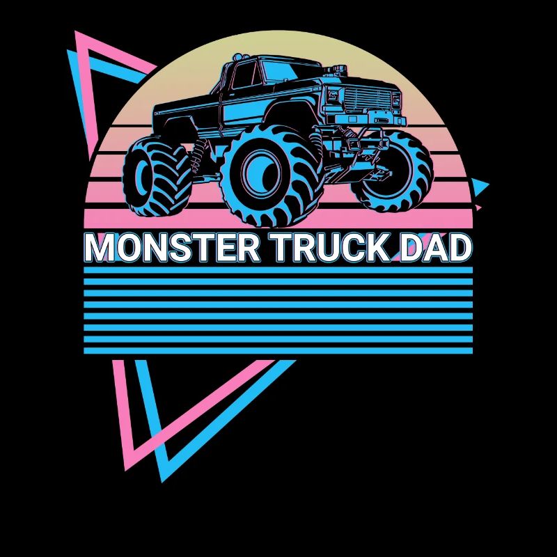 Monster Truck Dad Retro