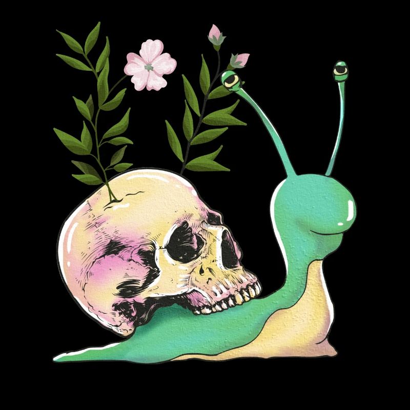 Dark Cottagecore Aesthetic Kawaii Snails