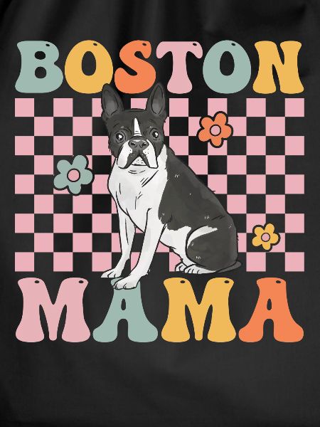 Groovy Boston Terrier Mom
