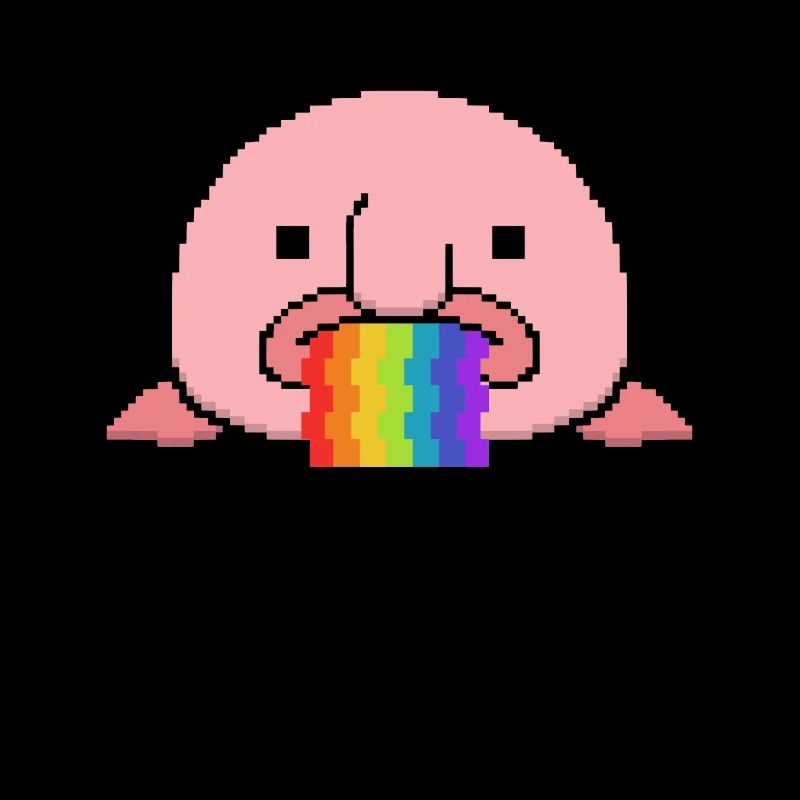Blobfish Rainbow Pixel