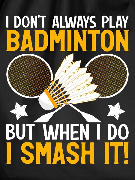 Funny badminton player