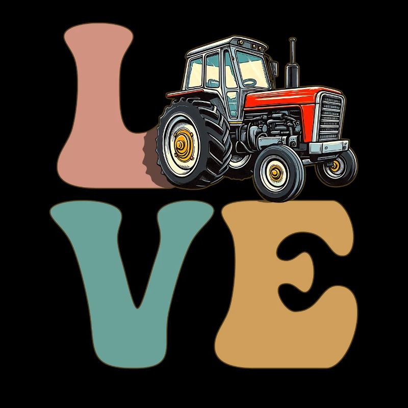 LOVE Tractor Driver Farmer Farmer
