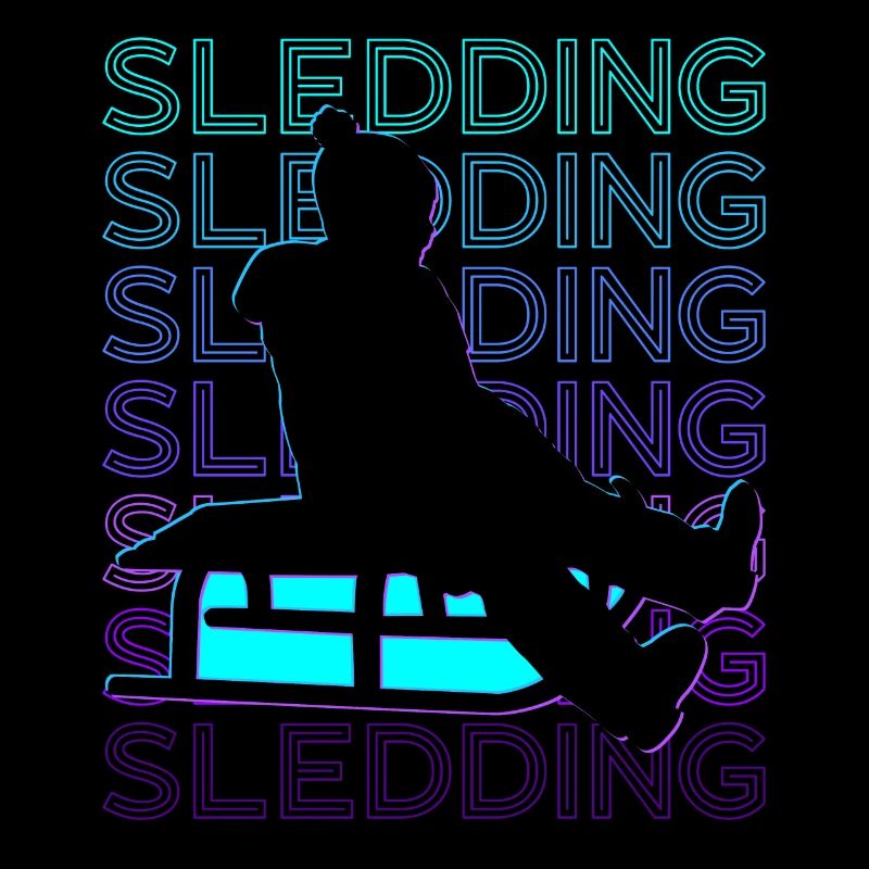 Sledding Mushing Sleigh Retro