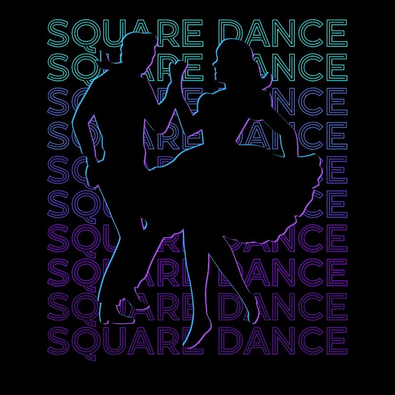 Square Dance Dancing Retro