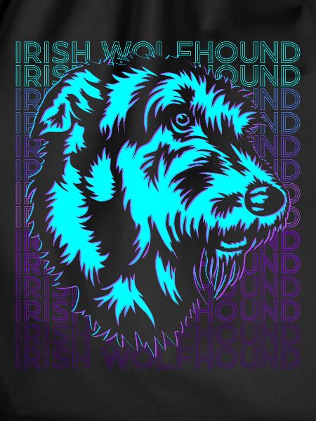 Irish Wolfhound Dog Retro