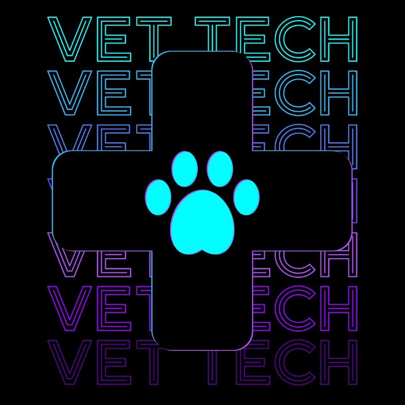 Vet Tech Techniker Tierarzt Tierarzt Retro