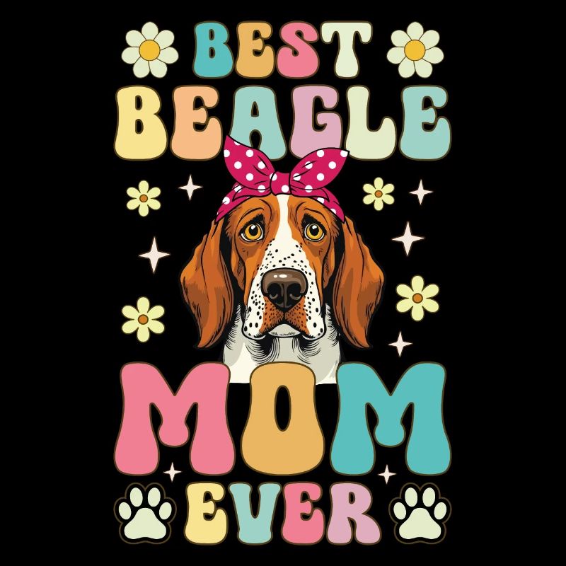 Beste Beagle-Mutter aller Zeiten Groovy Dog Mom