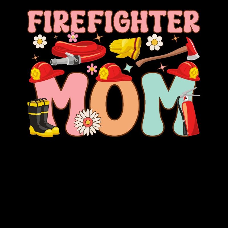 Firefighter Mom Groovy Fire Fighting