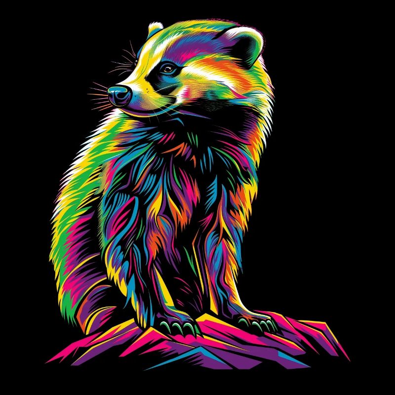 Honey Badger Ratel Popart