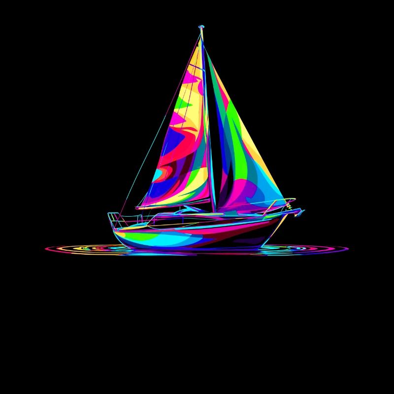 Sailing Sailboat Boating Popart