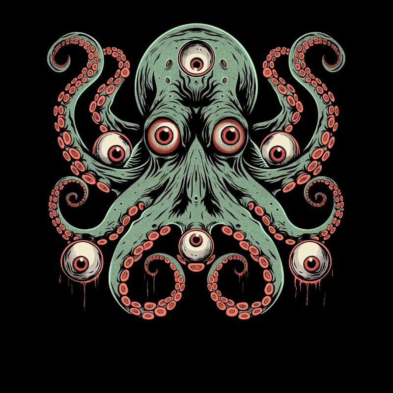 Weirdcore Aesthetic Octopus Eyeballs Cthulhu St