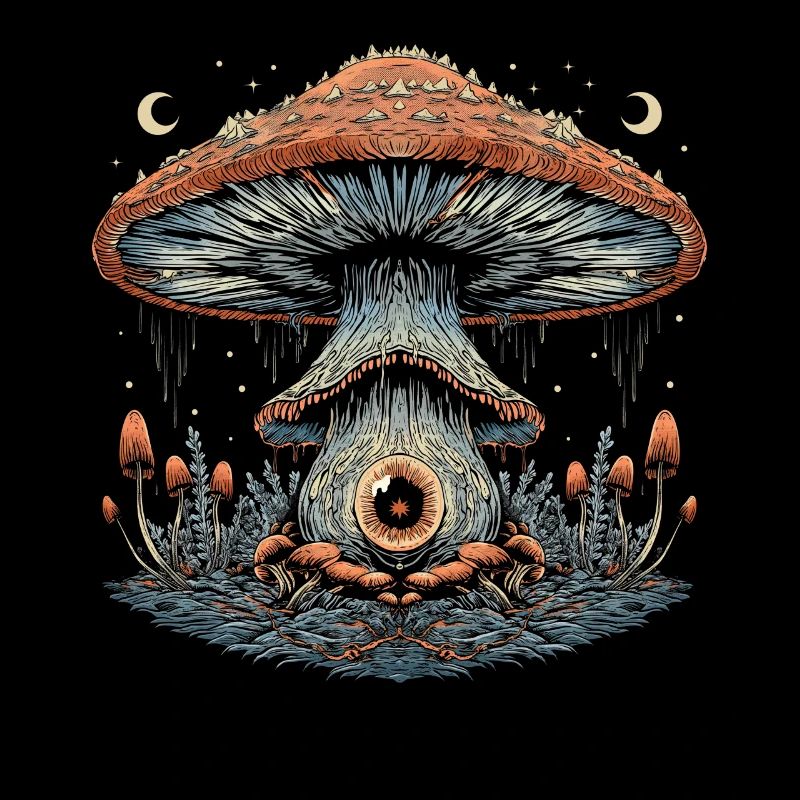 Cottagecore Weirdcore Ästhetisch Pilz Augapfel Mon