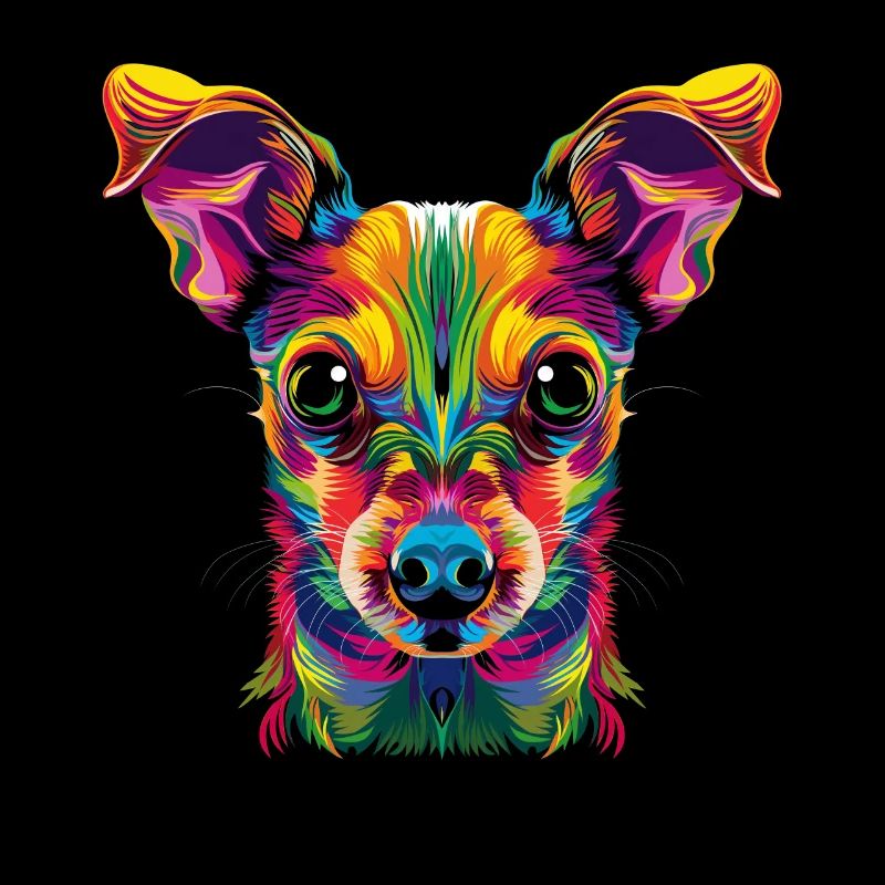 Ratte Terrier Hund Popart