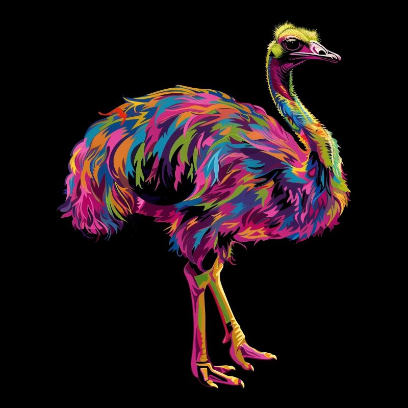 Autruche Animal Popart