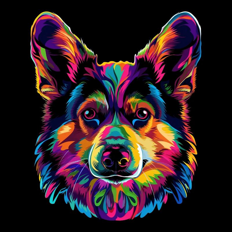 Welsh Corgi Hund Popart