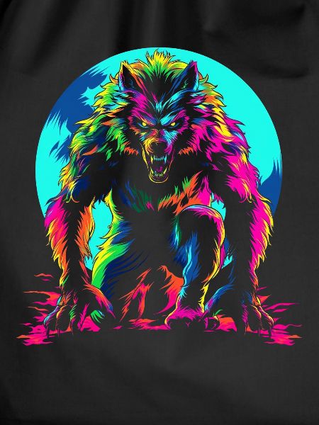 Werewolf Wolf Moon Popart