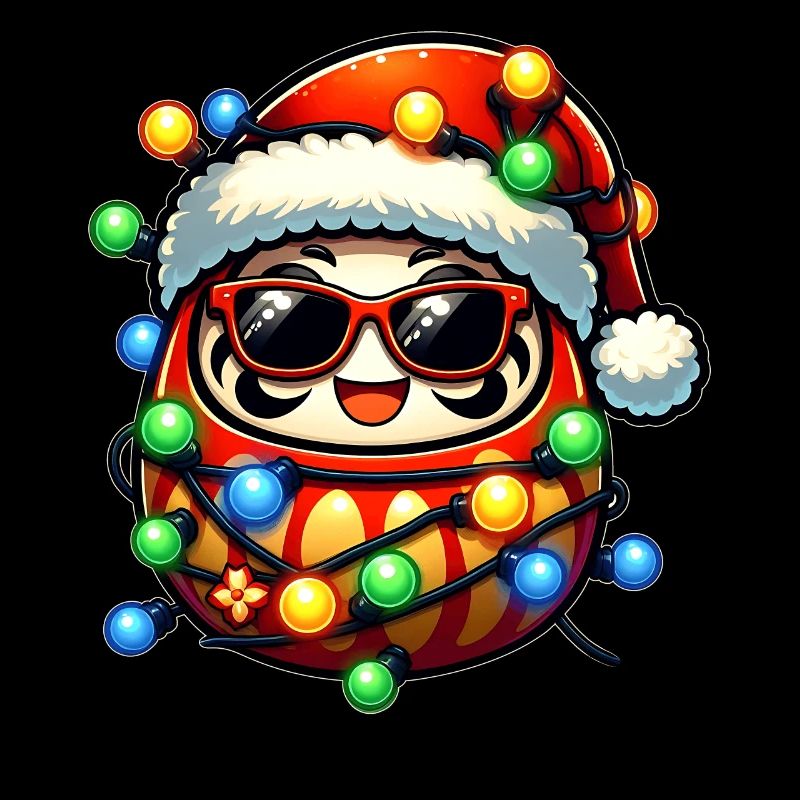 Polka Dot Daruma Doll Japan Sunglasses Cute
