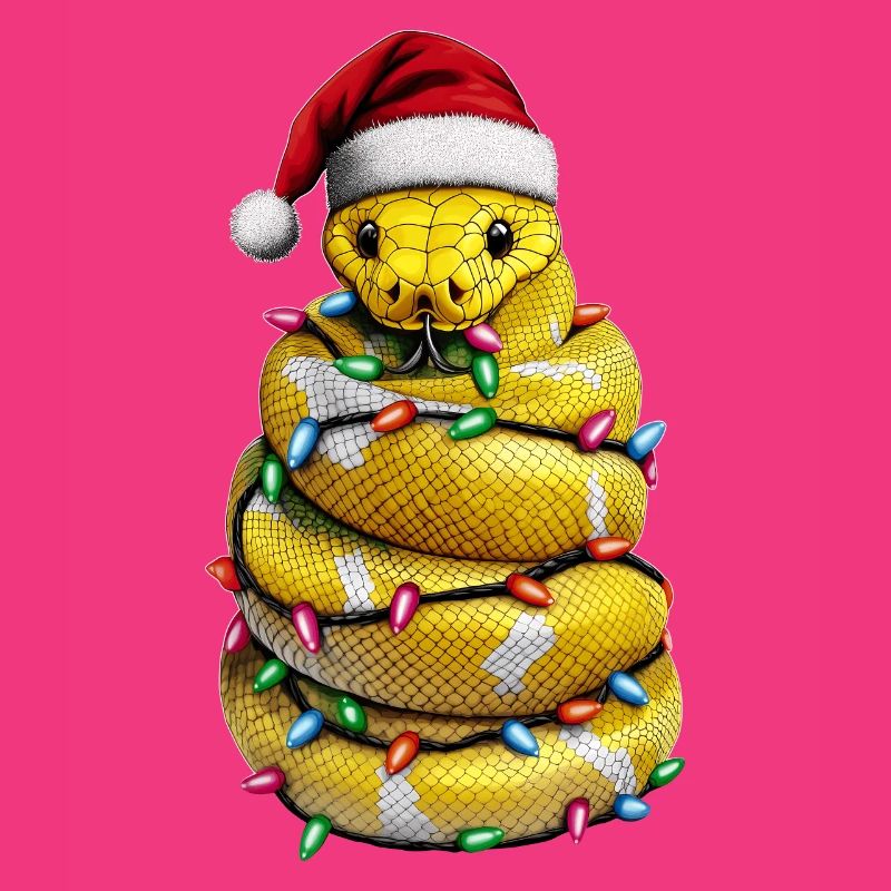 Kugelpython Schlange Weihnachtsmütze Xmas
