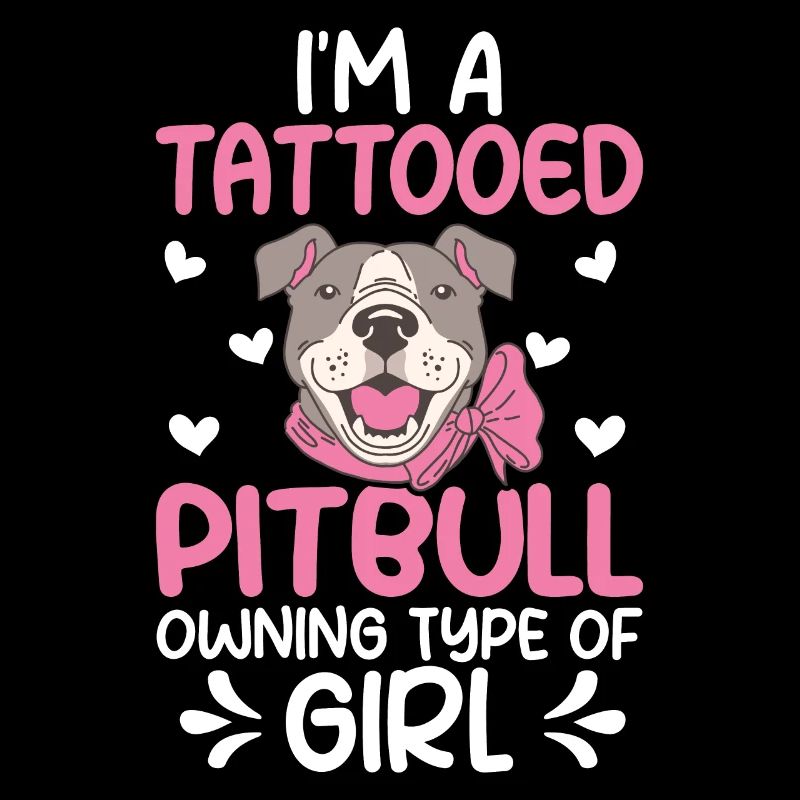 Tätowierter Pitbull Mädchen Tätowierter Pitbull