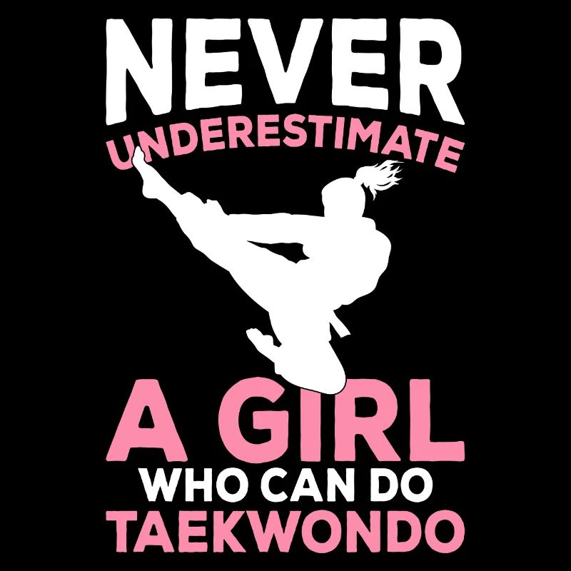 Ein Mädchen, das Taekwondo machen kann Mädchen