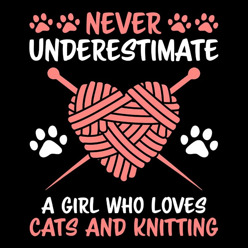 Knitting Saying Cat Funny Knitting Gift