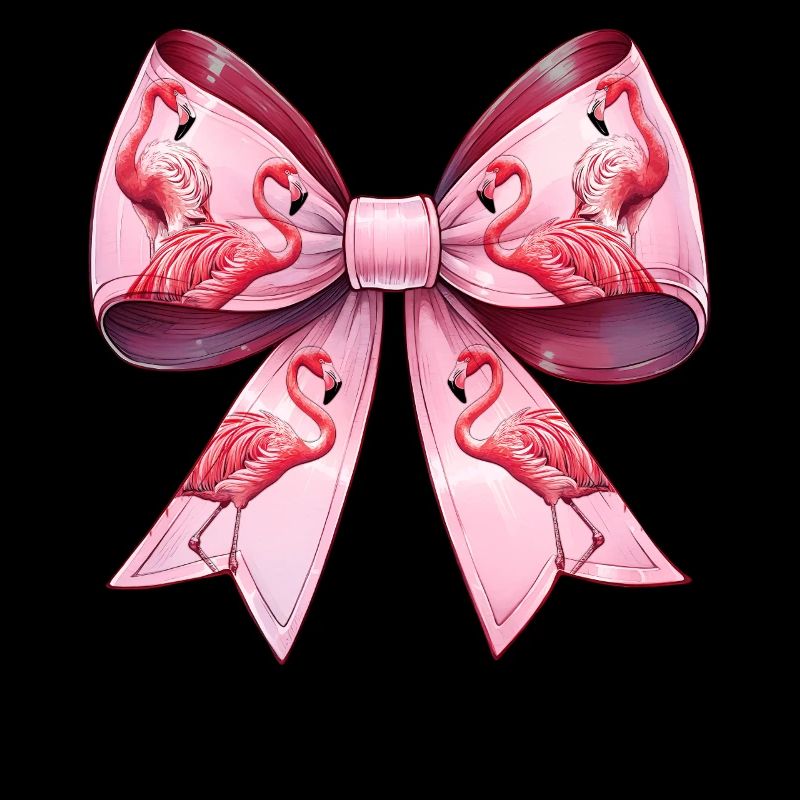 Coquette Schleife Flamingo Muttertag Muster Rosa