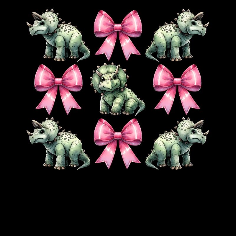 Coquette Schleife Triceratops Dinosaurier Rosa