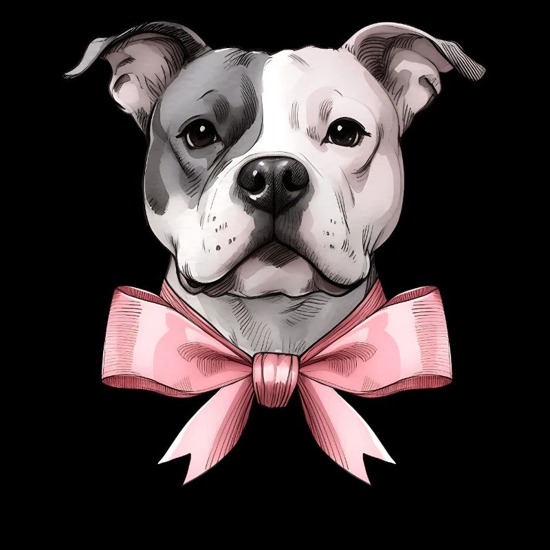 Coquette Bow Pitbull Chien Maman Bow Rose Maman