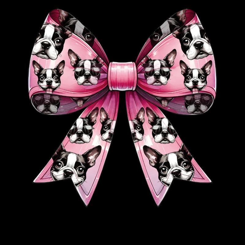 Coquette Bow Boston Terrier Dog Mom