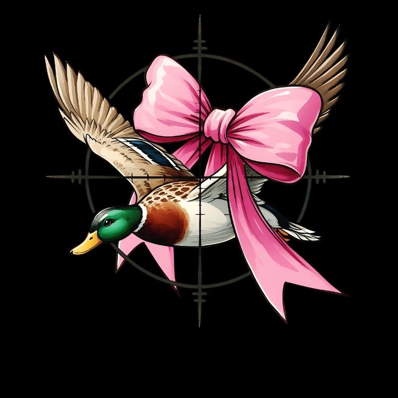 Coquette Bow Duck Hunting Hunter Pink Ribbon Mom