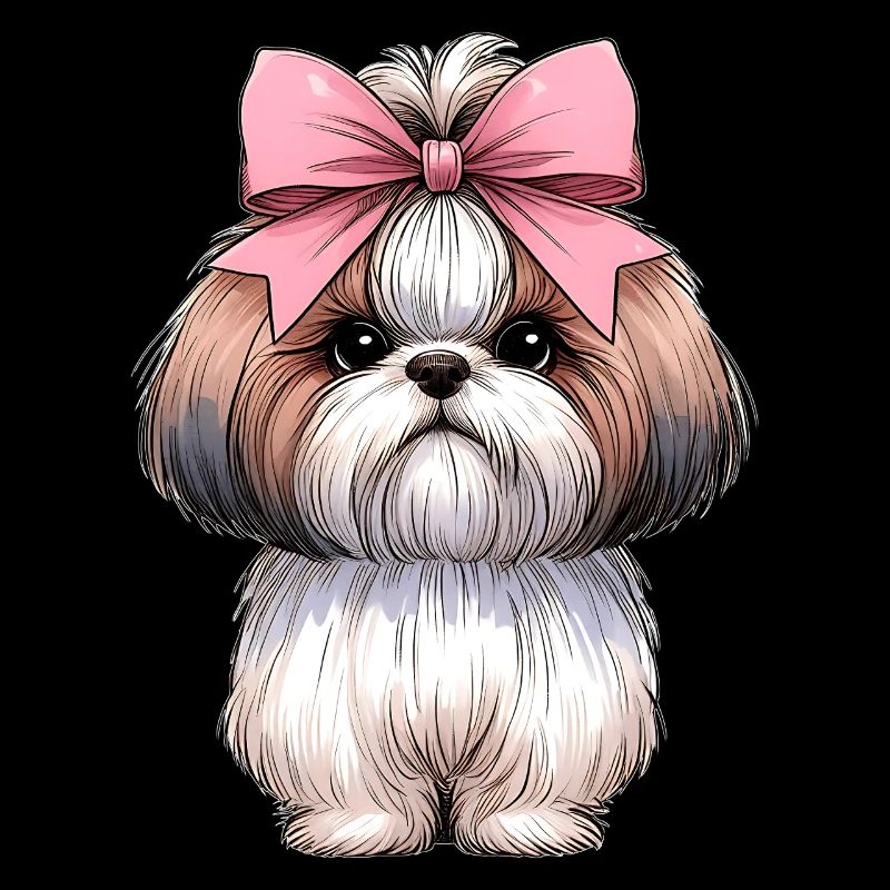 Coquette Bow Shih Tzu Dog Mom Pink Bow