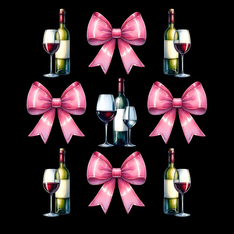 Coquette Bow Wine Drinker Pink