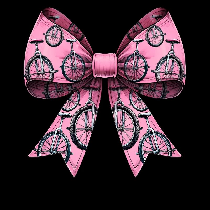 Coquette Bow Unicycling Unicycle Pattern Pink