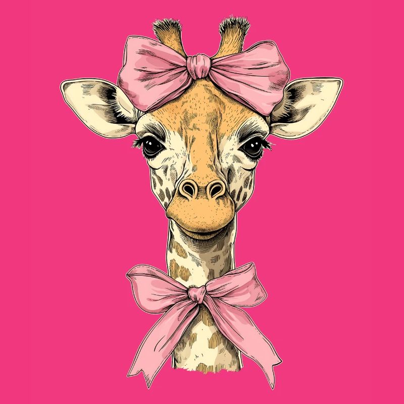 Coquette Bogen Giraffe Mädchen Mama Muttertag rosa