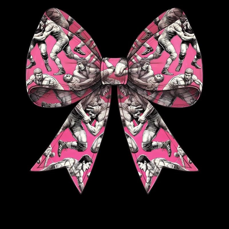 Coquette Bow Ringer Wrestling Pattern Mom