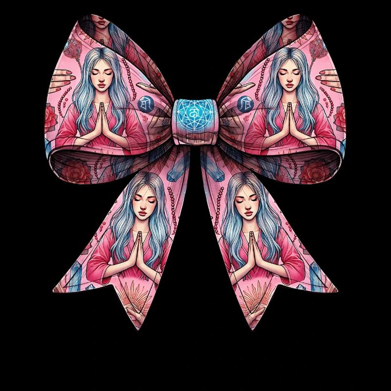 Coquette Bow Reiki Healer Healing Pattern Mom