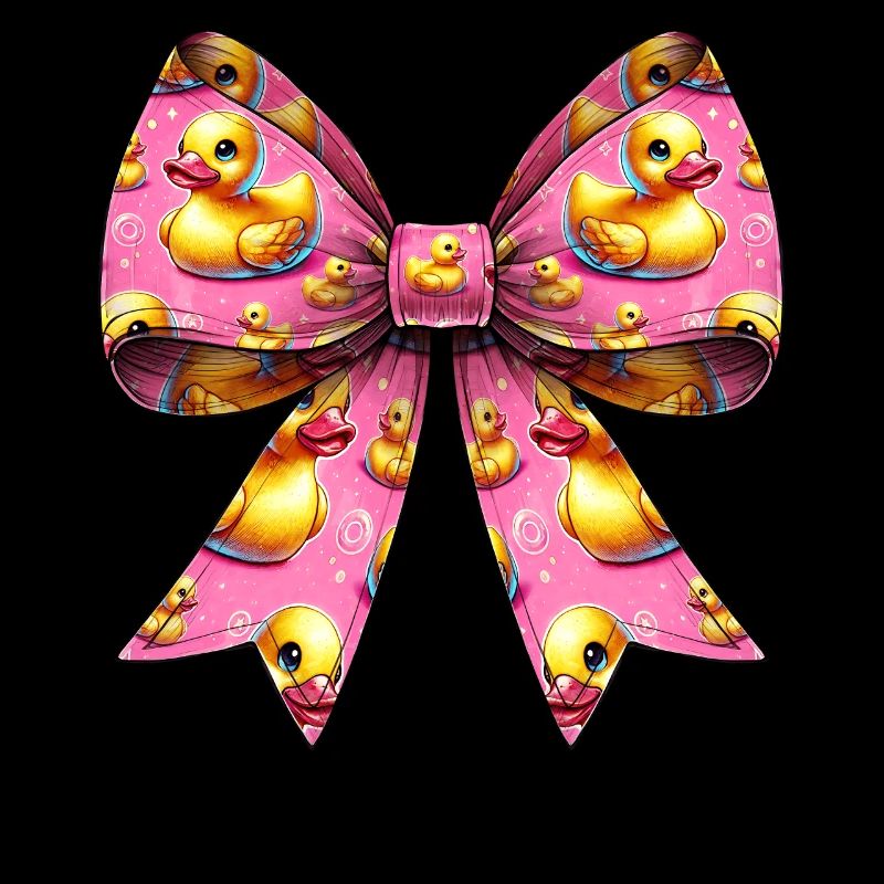 Coquette Bow Rubber Ducky Pattern Mom