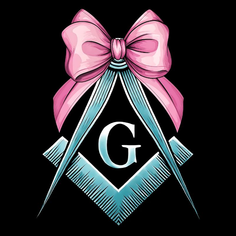 Coquette Bow Square Compass Masonry Mom