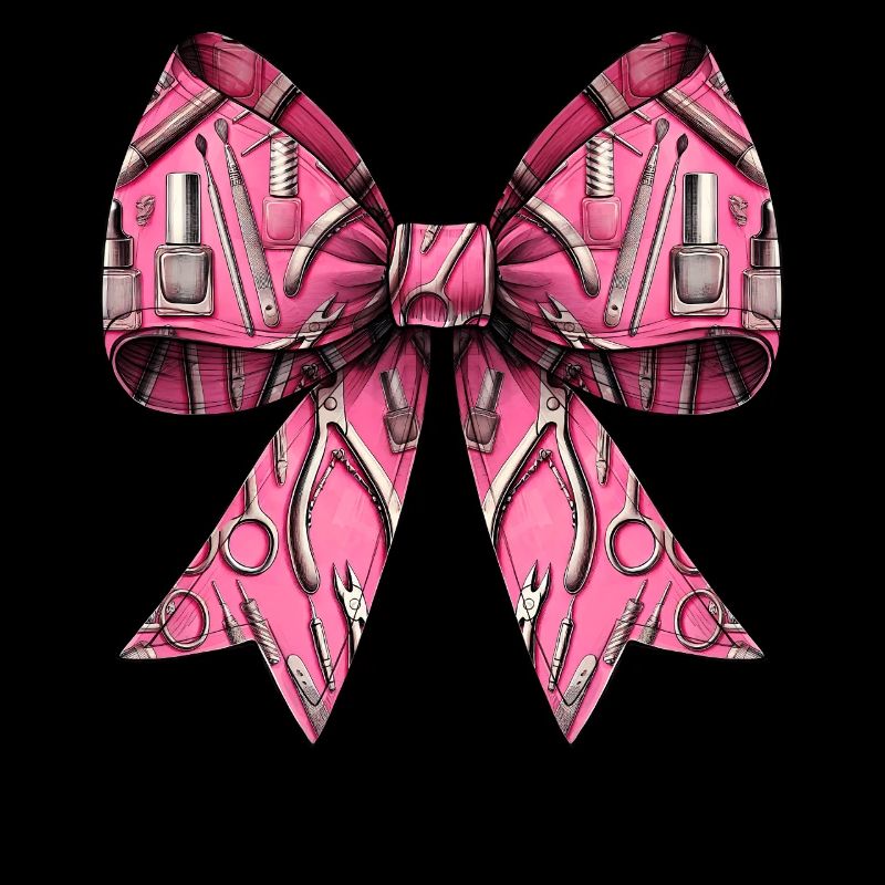 Coquette Bow Nail Tech Tools Esthéticienne