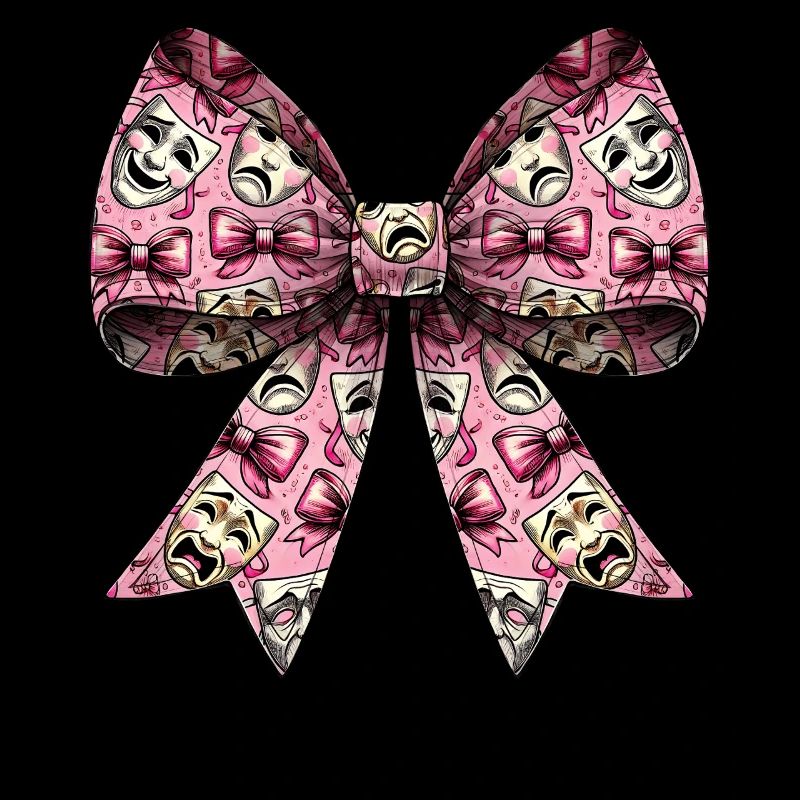 Coquette Bow Theater Mask Pattern Drama Comedy