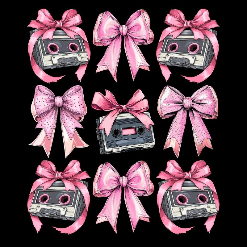 Coquette Bow Cassette Strap 80s Retro