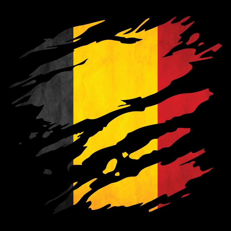 Belgium - National flag, scratches, cracks